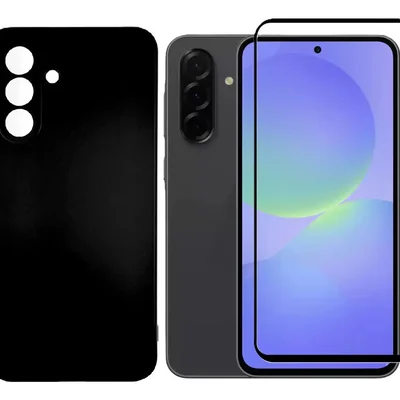 Capa Silicone Aveludada + Película 3d Vidro Para Samsung Galaxy A56