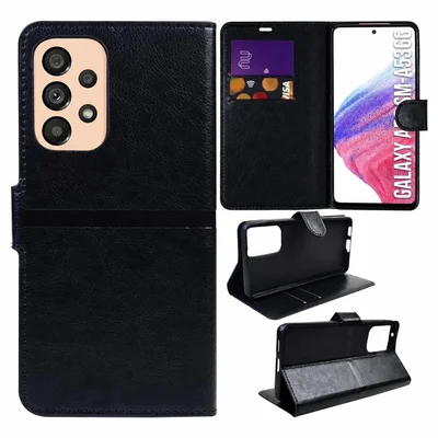 Capa Carteira Abre E Fecha Flip Para Samsung Galaxy A53 Preto
