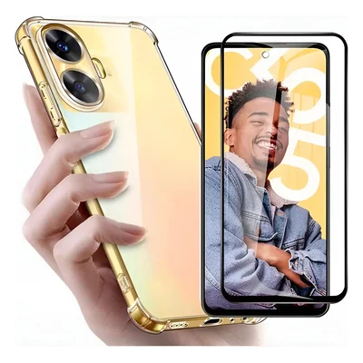 Capa Anti Impacto + Película 3d De Vidro Para Realme C55