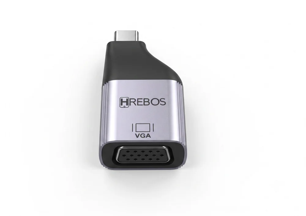 Imagem 4 de 5 do produto Adaptador Usb-c Para Vga 2k 60hz Hrebos Premium Astralink