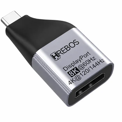 Adaptador Usb-c Para Displayport Hrebos Premium 8k 60hz