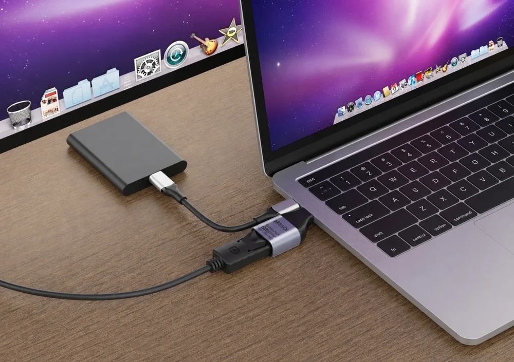 Imagem 3 de 5 do produto Adaptador Usb-c Para Displayport Hrebos Premium 8k 60hz
