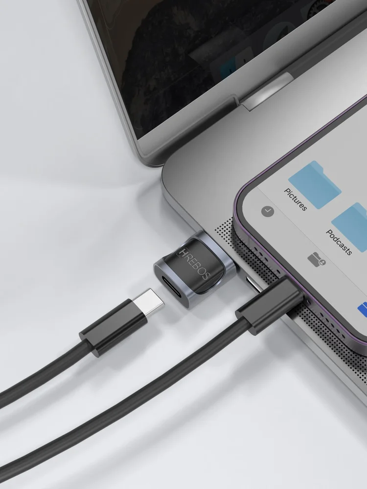 Imagem 2 de 5 do produto Adaptador Otg Usb-a Para Usb-c Hrebos Echolink Ad-706