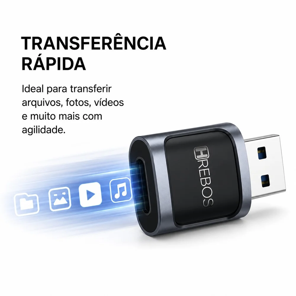 Imagem 5 de 5 do produto Adaptador Otg Usb-a Para Usb-c Hrebos Echolink Ad-706