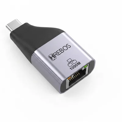 Adaptador Ethernet Usb-c Gigabit Hrebos Premium Astralink Ad-278
