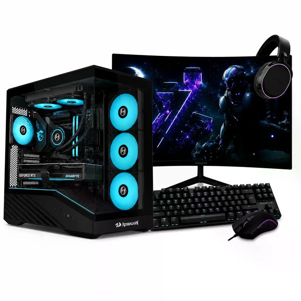 PC Gamer Completo Ryzen 5 5500, Rx 7600, 16gb Ddr4, SSD Nvme 500gb, 600w 80 Plus, Gyke65lh-e