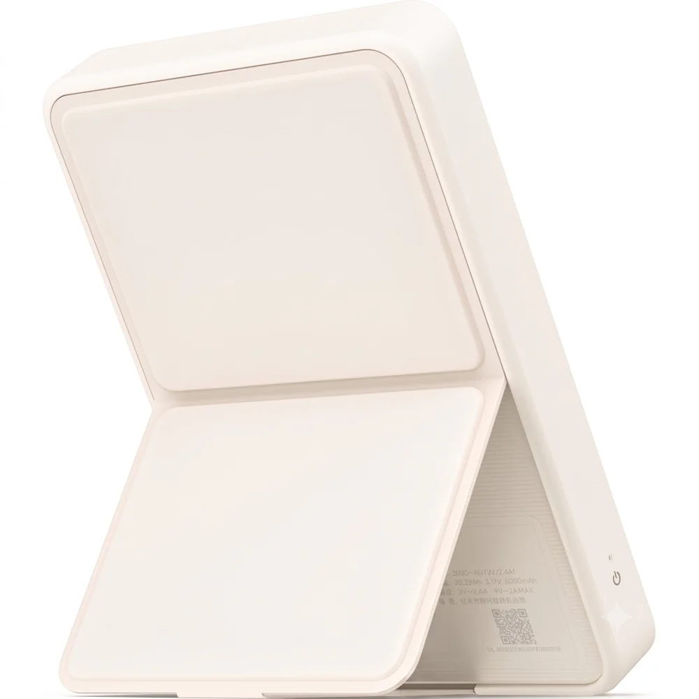 Imagem 2 de 5 do produto Carregador Power Bank Magnético Xiaomi 6000 15w Portátil Com Suporte - Cor: Bege