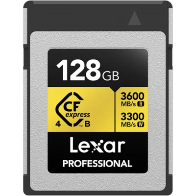 Cartão Memória Lexar Cfexpress 128GB Type B 3600mb/s Gold Lcxexp4128g-rneng