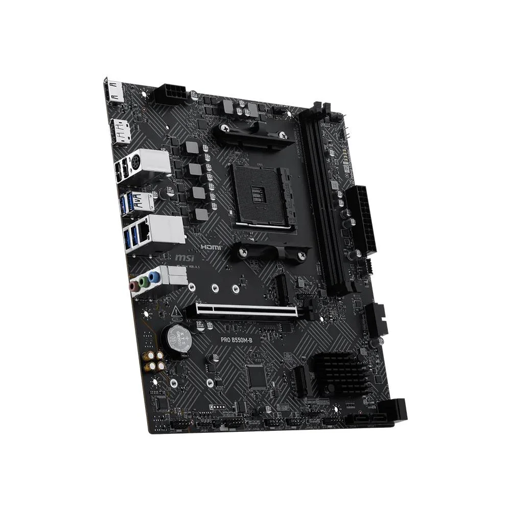 Placa Mãe Msi Pro B550m-b Am4 2xDDR4 Chipset Amd B550 Matx