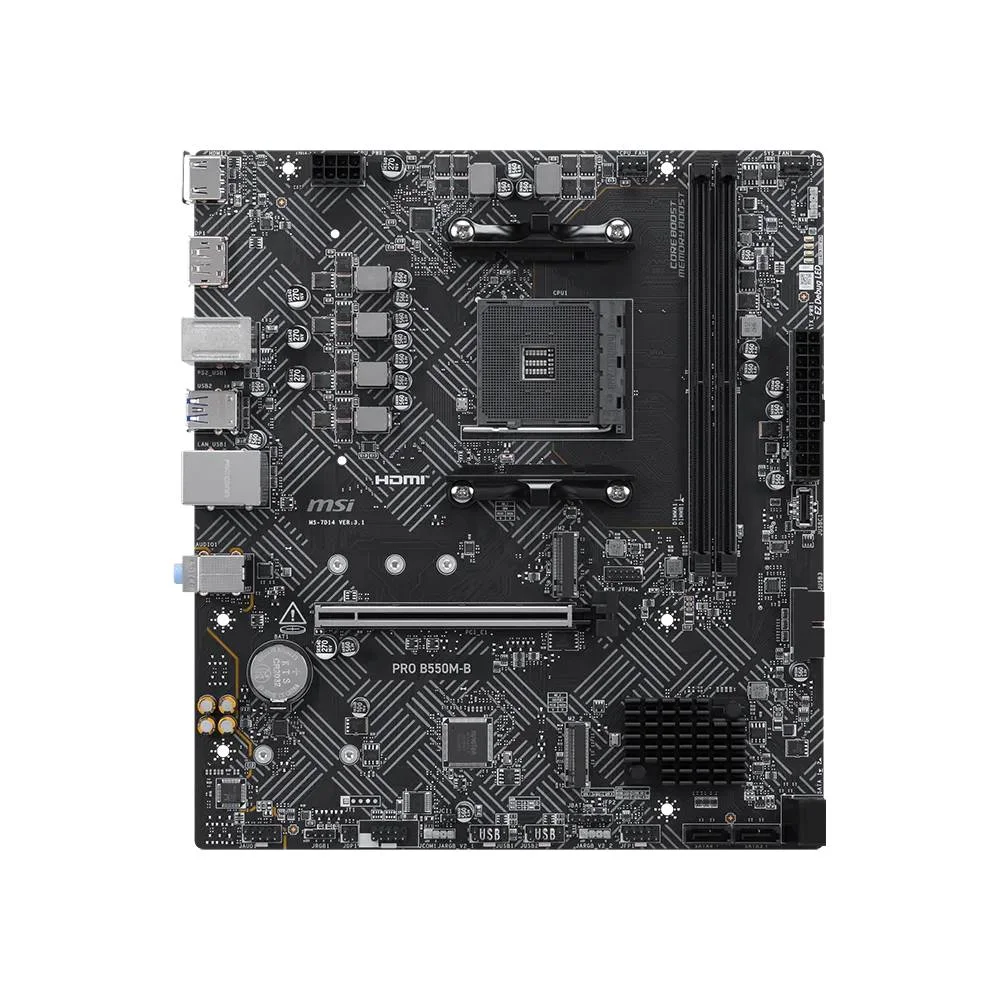 Placa Mãe Msi Pro B550m-b Am4 2xDDR4 Chipset Amd B550 Matx