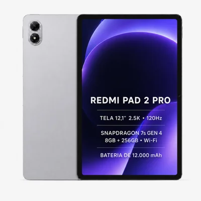 Tablet Xiaomi Redmi Pad 2 Pro Wi-fi 256gb 8GB Ram Tela 12.1 2.5k 120hz Silver