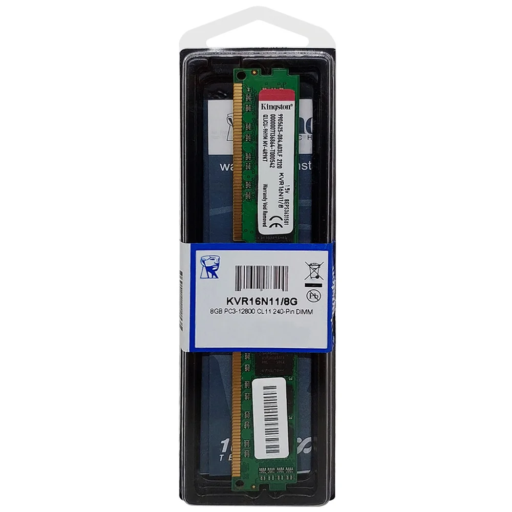 Imagem 3 de 3 do produto Memória Kingston 8GB, 1600mhz, Ddr3, Cl11 - Kvr16n11/8
