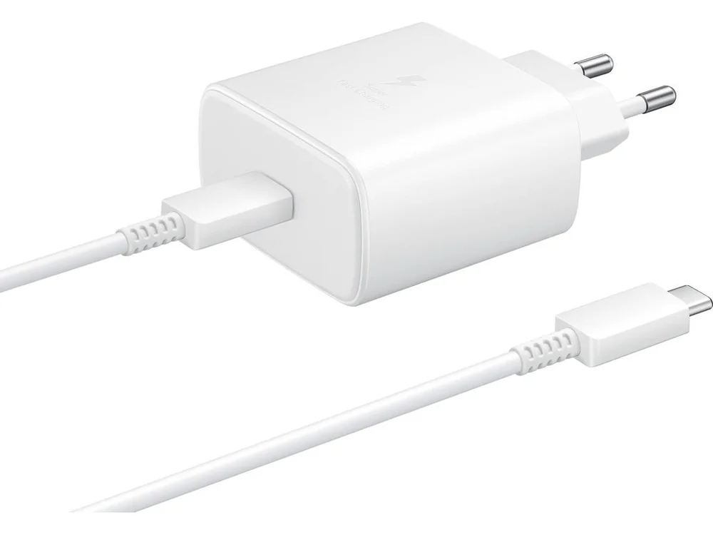 Imagem 1 de 5 do produto Carregador Samsung Turbo (super Fast Charging) 45w Com Cabo 1,8m Usb-c (tipo-c) Branco