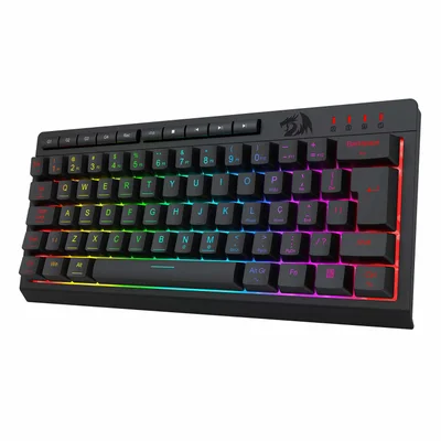 Teclado Membrana Gamer Redragon Shiva 61 RGB Abnt2 Multimidia