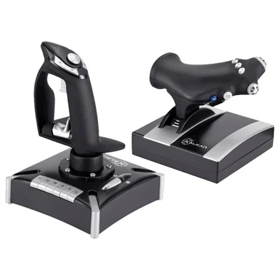 Manche E Acelerador Para Simulador De Voo Kalkan Mobius Preto Klk00006