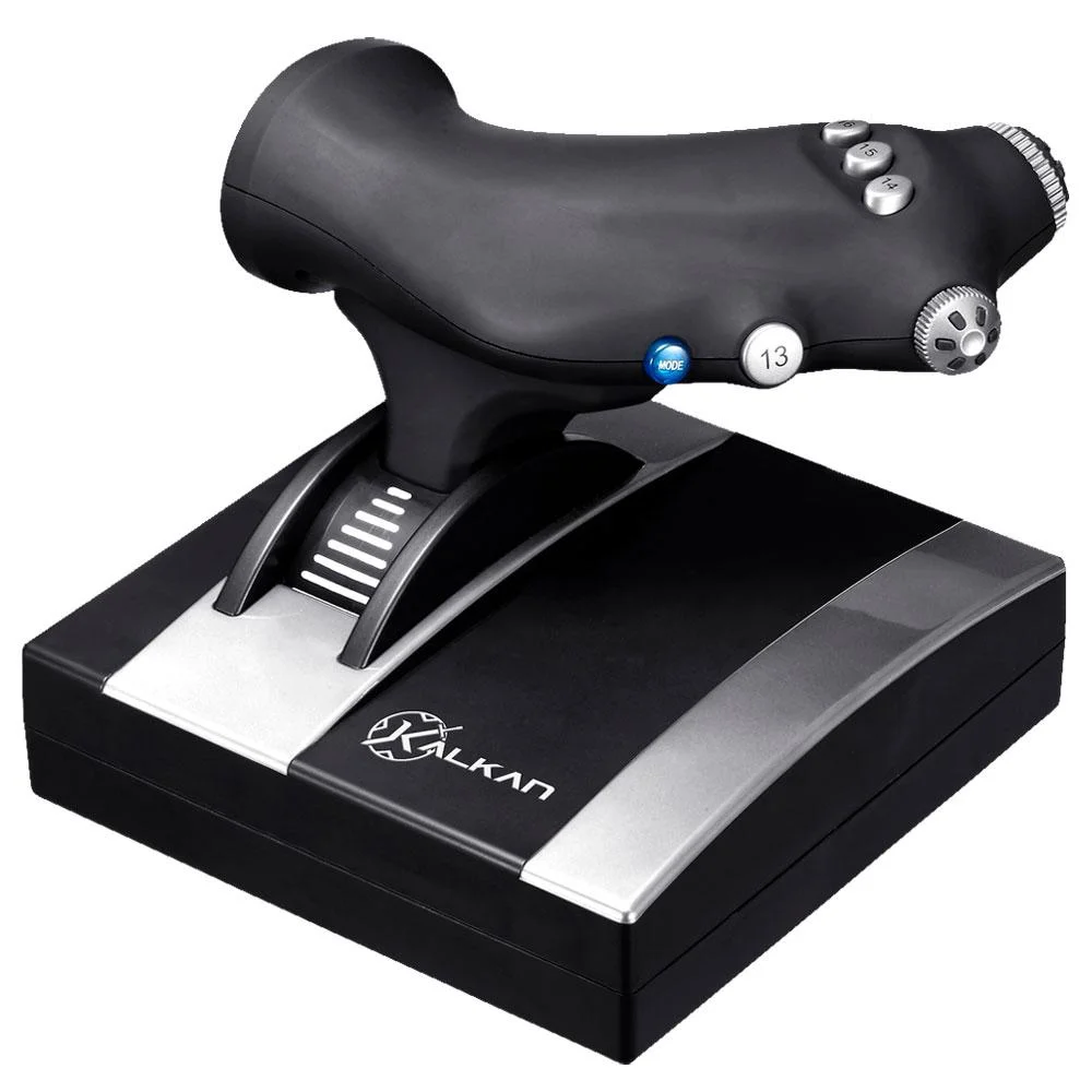 Imagem 2 de 5 do produto Manche E Acelerador Para Simulador De Voo Kalkan Mobius Preto Klk00006