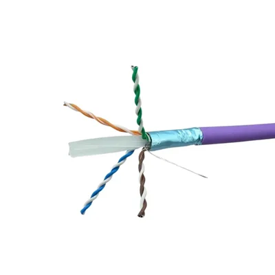 Cabo De Rede Cat6a Lilas F/utp Blindado Siemon 100 Metros