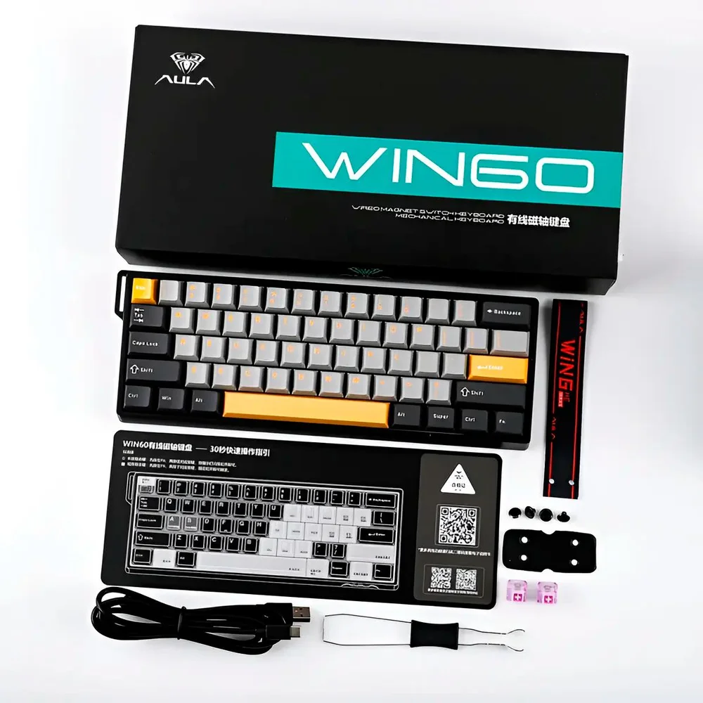 Imagem 4 de 5 do produto Teclado Aula 60he Max RGB Gaming Cabo Usb-c Removível