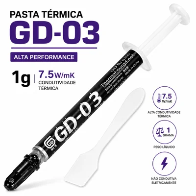 Pasta Térmica Gd-3 1g 7,5 Wm/k Gd900 Melhora Na Performance