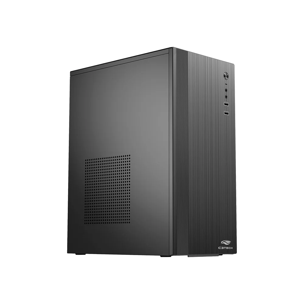 Gabinete Comum Micro-atx C3tech Mt-39bk, Com Fonte 200w, Preto, Gar: T3m