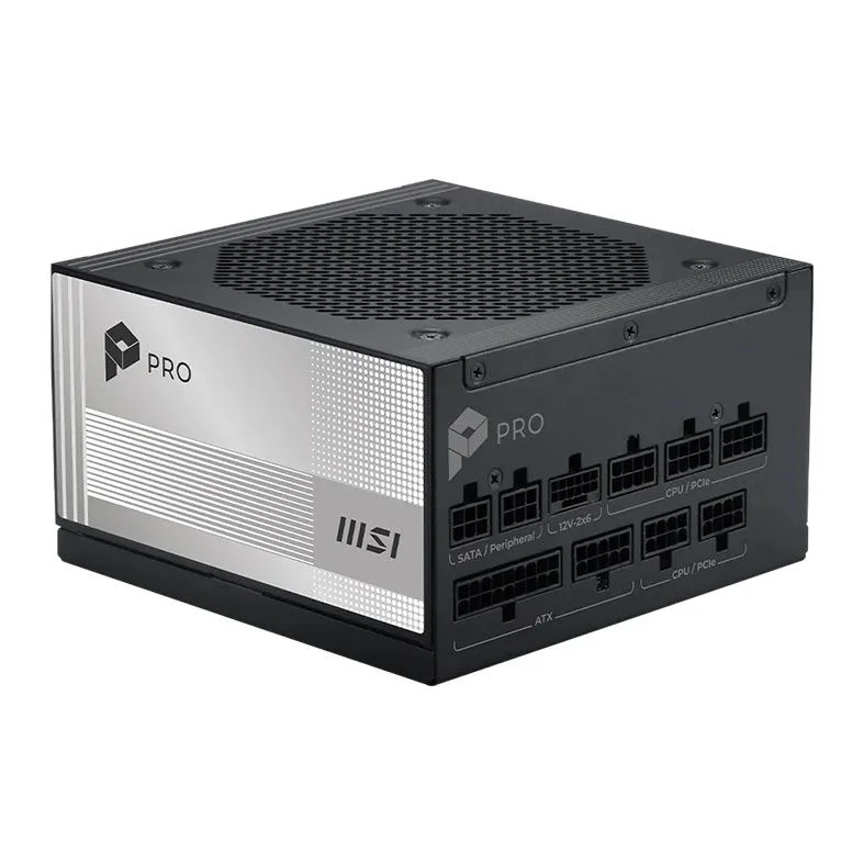 Imagem 4 de 5 do produto Fonte Msi Pro A1000pl, 1000w, Full Modular, Atx 3.1, PCie 5.1, 80 Plus Platinum, Preto, 306-7zplx19-hd8