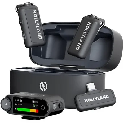 Microfone De Lapela Sem Fio Hollyland Lark Max 2 Kit Com Usb-c - Space Gray (anatel)