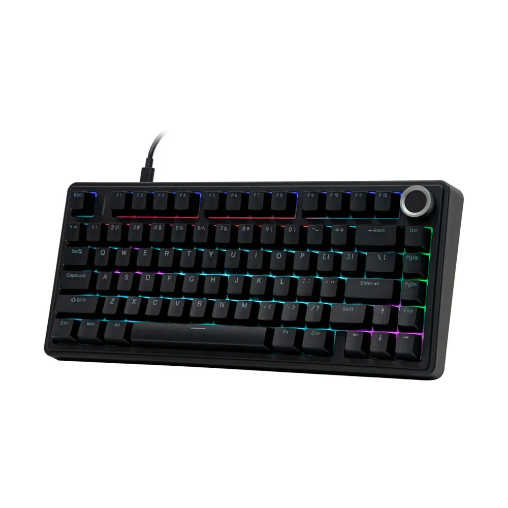 Imagem 3 de 5 do produto Teclado Mecânico Compacto RGB Hot Swap Fio Knob Gamer Office