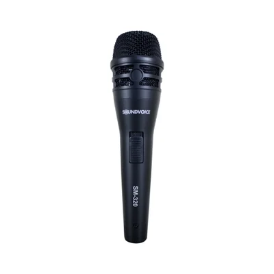 Microfone Dinâmico Soundvoice Com Fio Sm-320