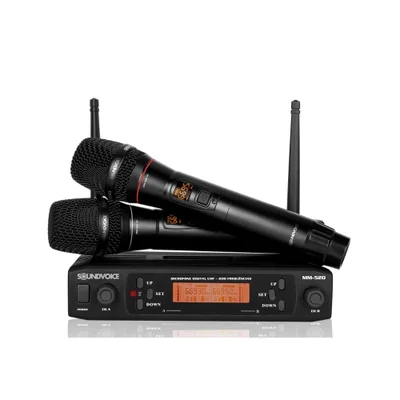 Microfone Duplo Soundvoice Sem Fio Mm-520sf