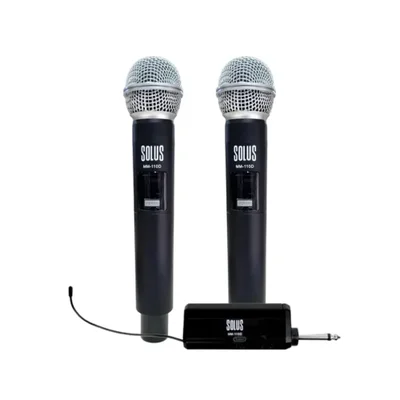 Microfone Duplo Solus Sem Fio Mm-110d