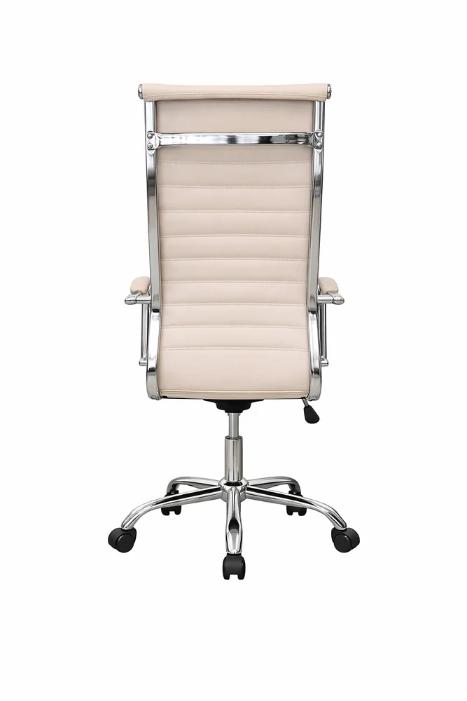 Imagem 2 de 4 do produto Cadeira Presidente Esteirinha Florença Relax Couro Pu Nude