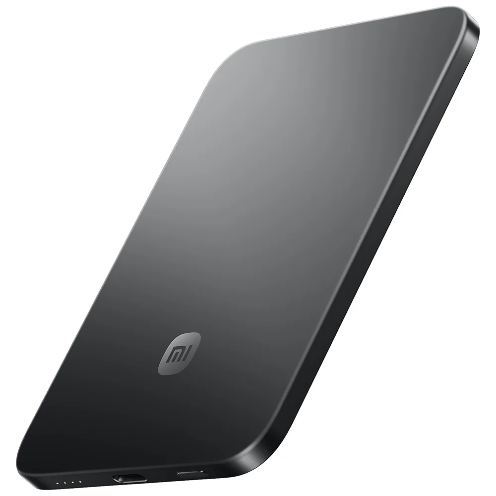 Carregador Portátil Xiaomi 5000mah 15w Power Bank Carregamento Sem Fio Compatível Magsafe Iphone 17 16 15 14 13 12, - Preto