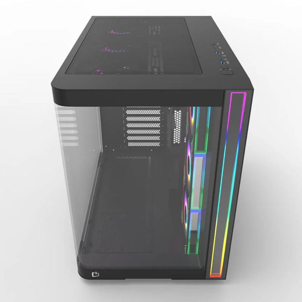 Imagem 3 de 5 do produto Gabinete Gamer Primetek Infinity Com 7 Fans ARGB Vidro Curvo E Suporte Gpu