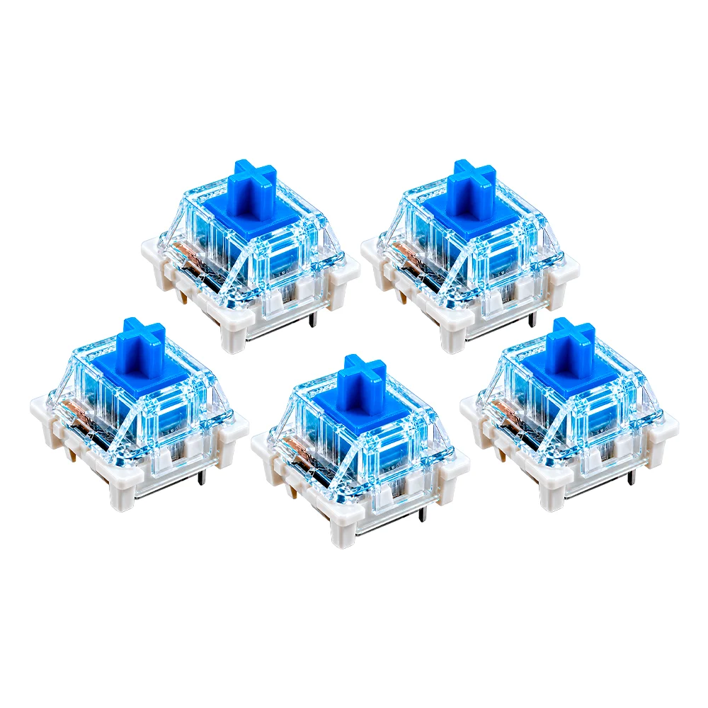 Kit 5 Switch Blue Para Teclado Mecânico Outemu Padrão Mx Azul Clicky Reposição Hot Swap