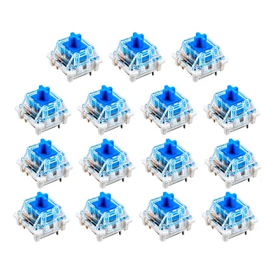 Kit 15 Switch Blue Para Teclado Mecânico Outemu Padrão Mx Azul Clicky Reposição Hot Swap