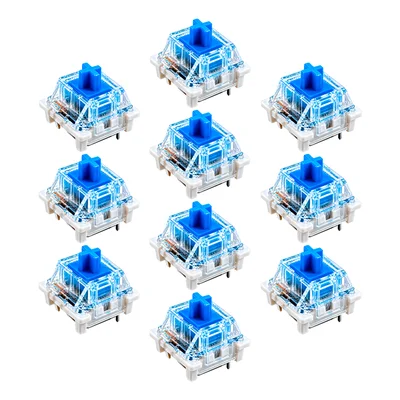 Kit 10 Switch Blue Para Teclado Mecânico Outemu Padrão Mx Azul Clicky Reposição Hot Swap