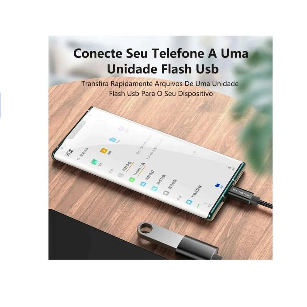 Imagem 3 de 4 do produto Adaptador Otg Usb V8-h'maston Prata