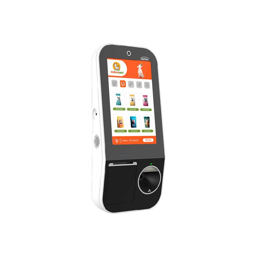 Imagem 2 de 5 do produto Terminal De Autoatendimento Gertec Smart Kiosk Sk210 C/ Leitor E Impressora