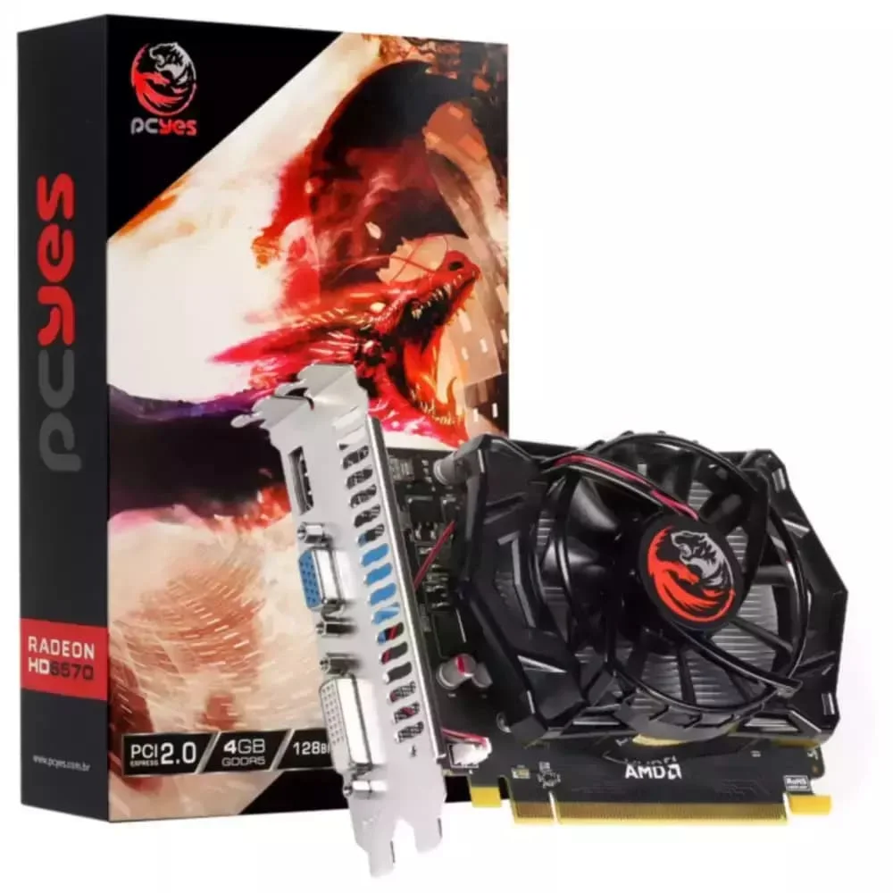 Gpu Hd 6570 4gb GDDR5 128 Bits Single Fan - Pj6570hdr5sf4gb Gpu Hd 6570 4gb GDDR5 128 Bits Single Fan - Pj6570hdr5sf4gb