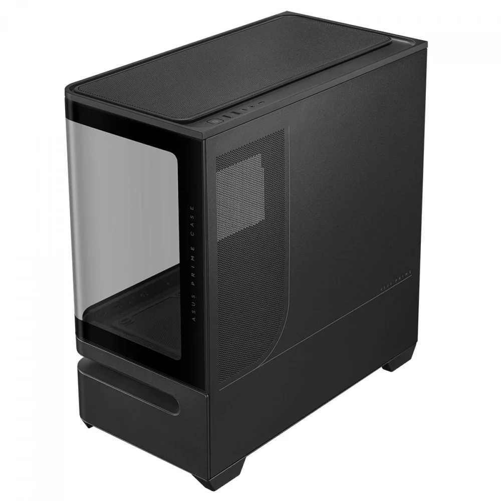 Imagem 3 de 5 do produto Gabinete Asus Prime Ap202, ARGB, Mid Tower, Vidro Temperado, Matx, Sem Fonte, Sem Fan, Preto, 90dc00p0-b00000