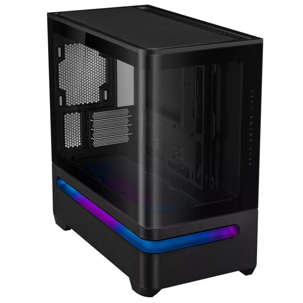 Imagem 5 de 5 do produto Gabinete Asus Prime Ap202, ARGB, Mid Tower, Vidro Temperado, Matx, Sem Fonte, Sem Fan, Preto, 90dc00p0-b00000