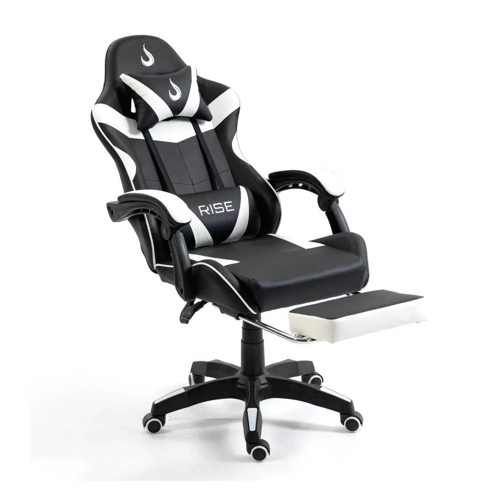 Imagem 2 de 5 do produto Cadeira Gamer Rise Mode X06 Até 100kg Preto E Branco - Rm-cg-x06-bw