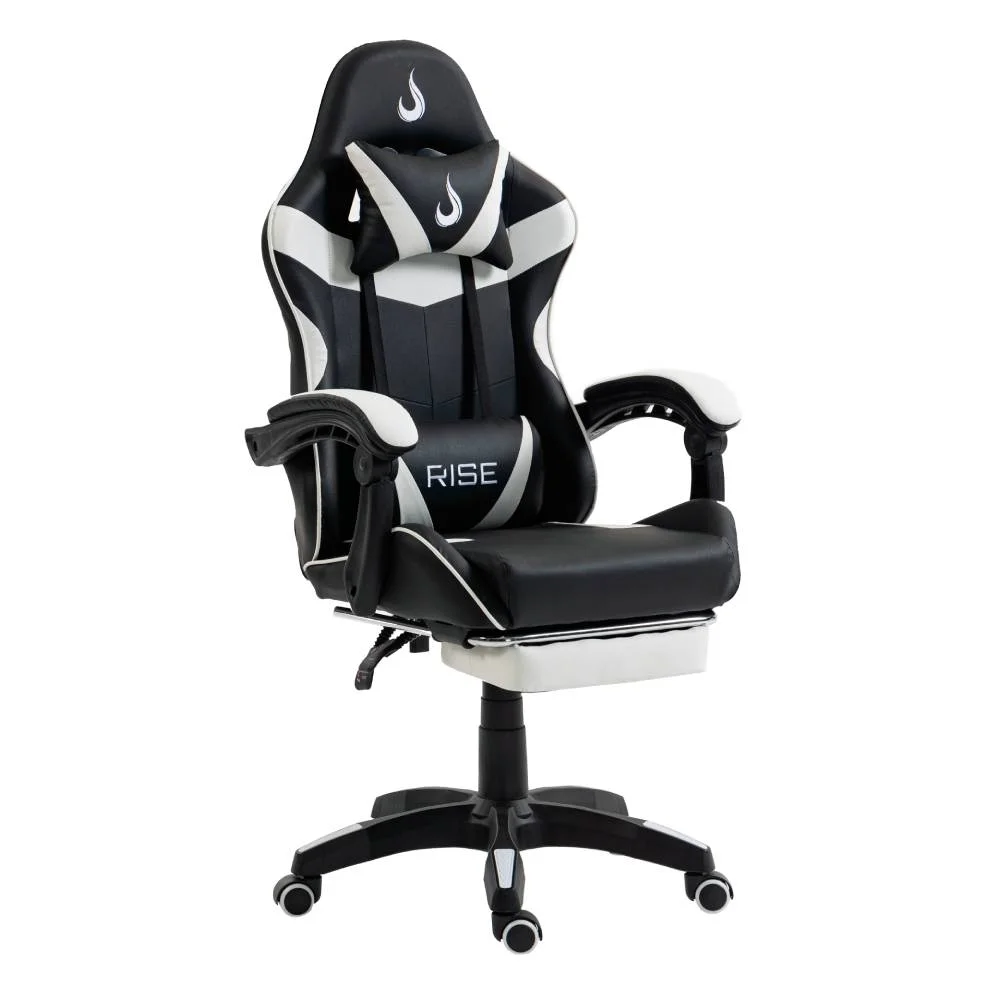 Imagem 3 de 5 do produto Cadeira Gamer Rise Mode X06 Até 100kg Preto E Branco - Rm-cg-x06-bw