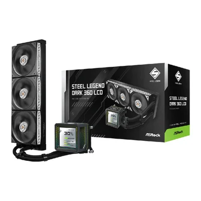 Water Cooler Asrock Steel Legend Dark 360 Lcd Amd/intel - 90-asla36-baaga5
