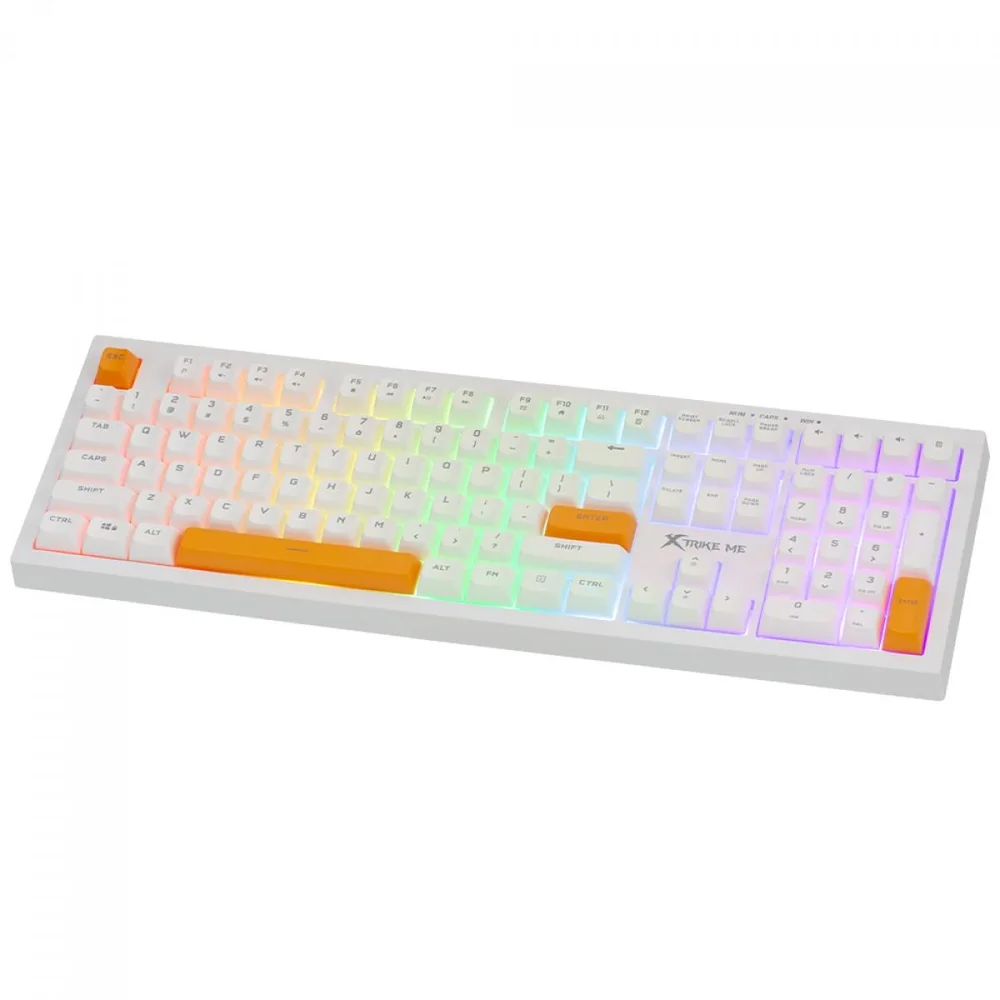 Teclado Gamer Xtrike Me Kb-512, Rainbow, Membrana, Ansi, Full Size, Branco