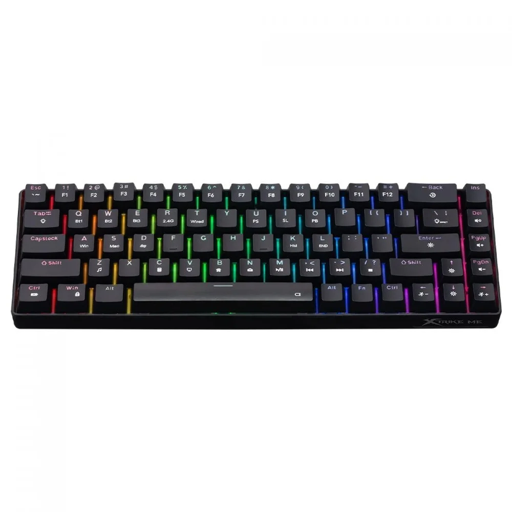 Teclado Mecânico Gamer Xtrike Me Gk-995w, Wireless/bluetooth, RGB, Ansi, 60%, Preto Teclado Mecânico Gamer Xtrike Me Gk-995w, Wireless/bluetooth, RGB, Ansi, 60%, Preto