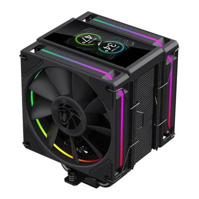 Air Cooler Para Processador Gamemax Sigma 620 Bk, ARGB, 2x 120mm, Com Display Lcd, Intel-amd, Preto