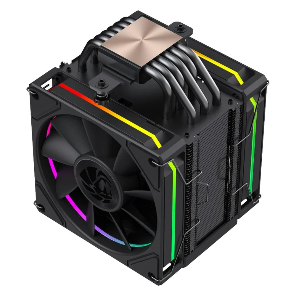 Imagem 2 de 5 do produto Air Cooler Para Processador Gamemax Sigma 620 Bk, ARGB, 2x 120mm, Com Display Lcd, Intel-amd, Preto