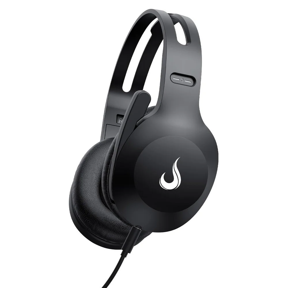 Imagem 2 de 5 do produto Headset Rise Mode Office 03, Drivers De 40mm, Com Microfone, Preto, Rm-hs-of-03-fb