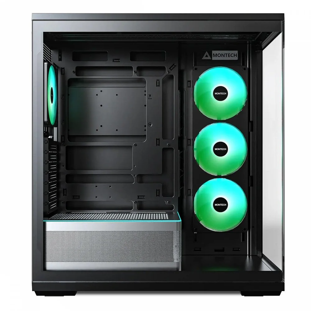 Imagem 3 de 5 do produto Gabinete Gamer Montech Tg3, ARGB, Mid Tower, Atx, Sem Fonte, Com 4 Fans, Preto